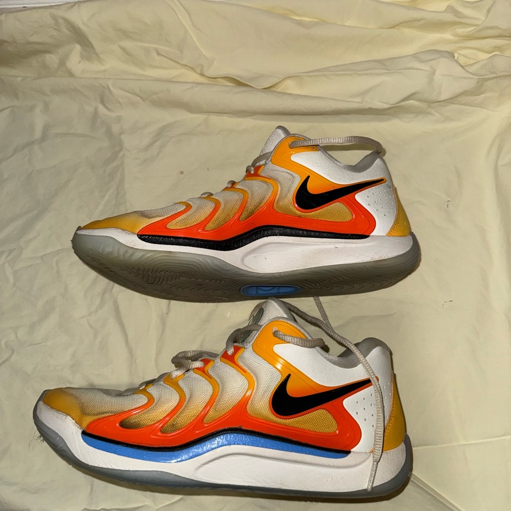 Nike KD 17' Orange, White, and Black Sneakers